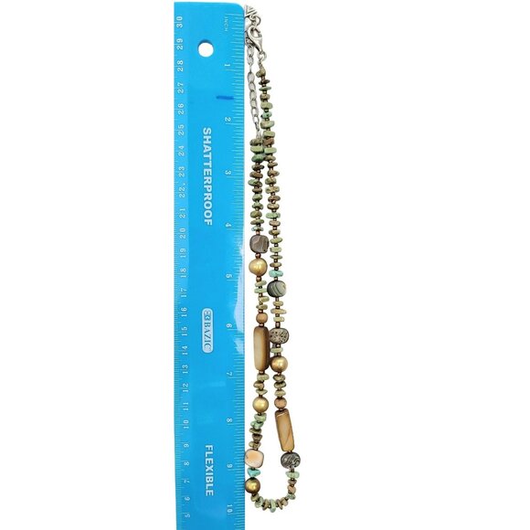 Silpada Sterling Silver Turquoise Shell Necklace Strand, 20" Long - Picture 6 of 7